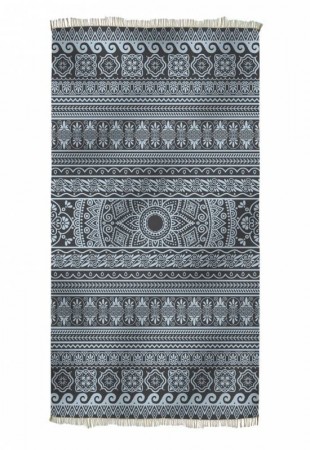 ELLINIKO, Beach towel, BLACK & MINT | HAMMAM HÅNDKLE