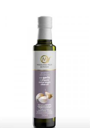 Økologisk Extra Virgin Olivenolje med Hvitløk | 250ml