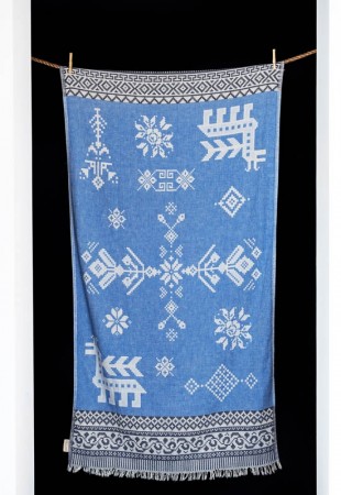 KENTIMA Beach towel, Parl. Blue | Navy Blue | HAMMAM HÅNDKLE